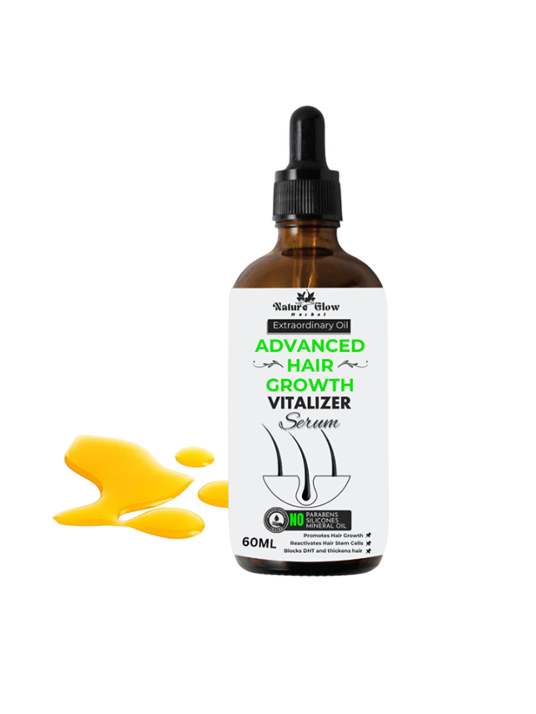 Nature Glow Herbal Advanced Hair Growth Vitalizer Serum - 60 ml