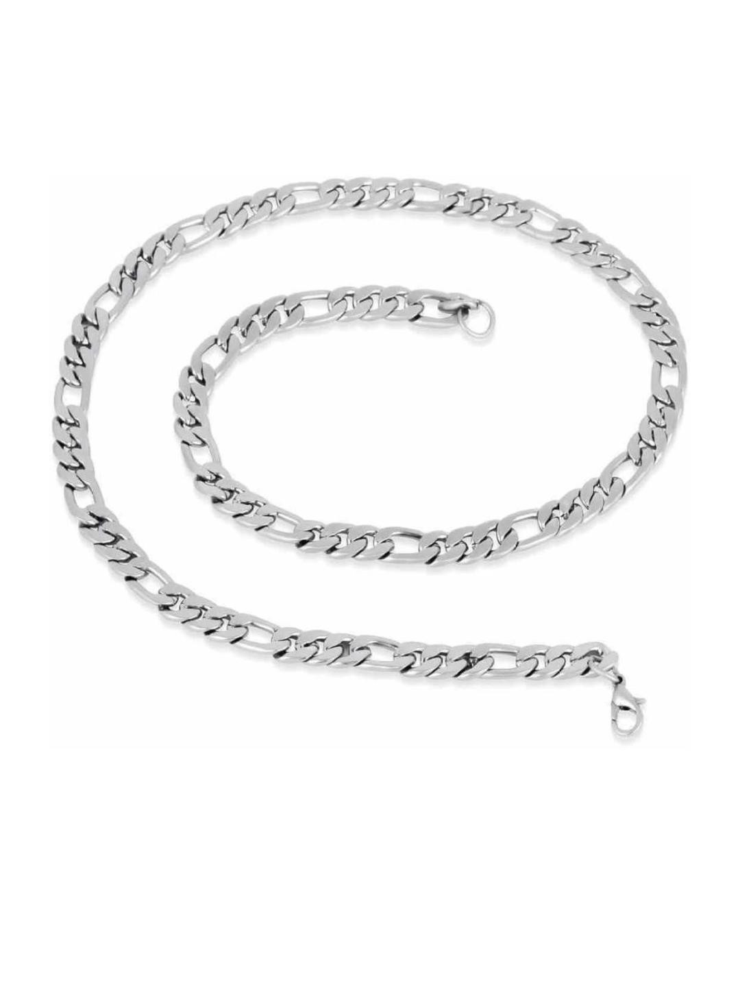 Vaiseema Men Silver Color Ethnic Silver-Plated Handcrafted Minimal Chain