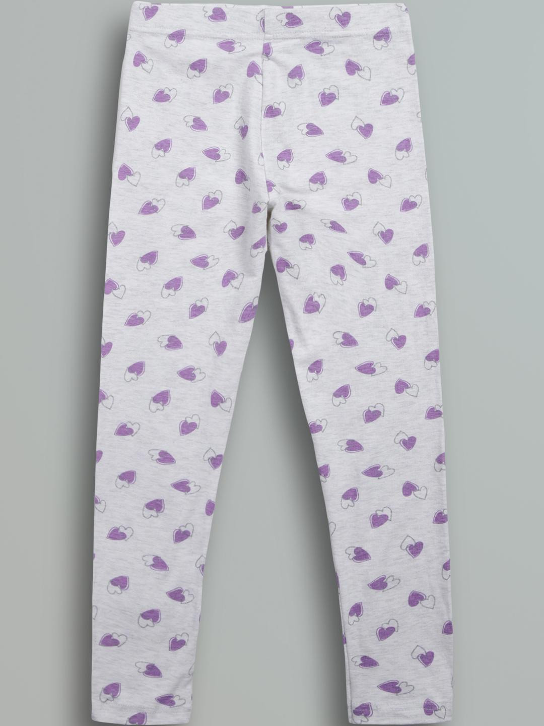 Urbanrac Girls Grey Cotton Comfort Leggings