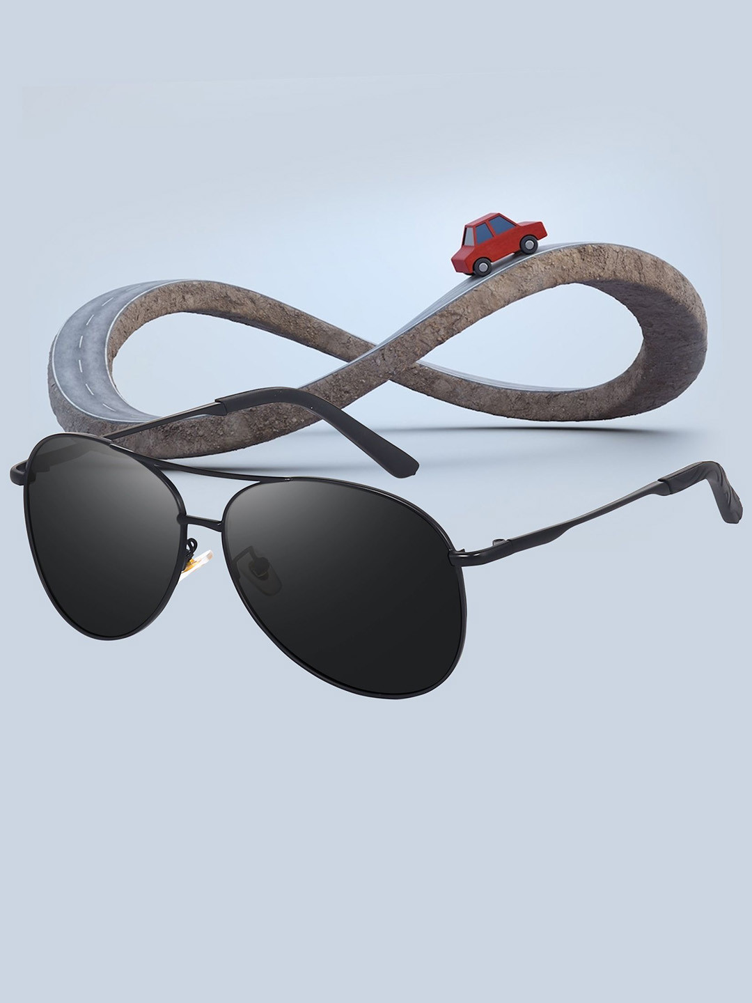 Peter Jones Eyewear Unisex Aviator Sunglasses with UV Protected Lens 5119B