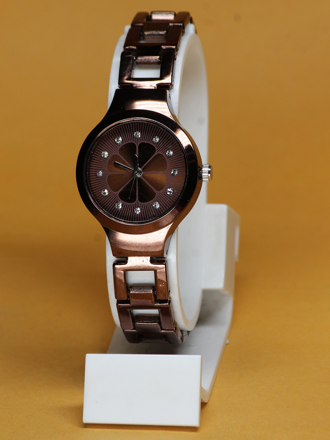 VIRAKTI Women Brass Dial & Bracelet Style Straps Analogue Watch D-71-BROWN-25