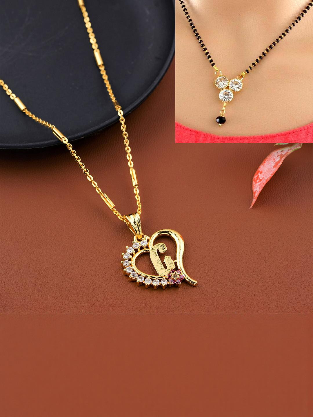 CLONEO Gold-Plated G Letter Pendant with Contemporary Minimalist Design