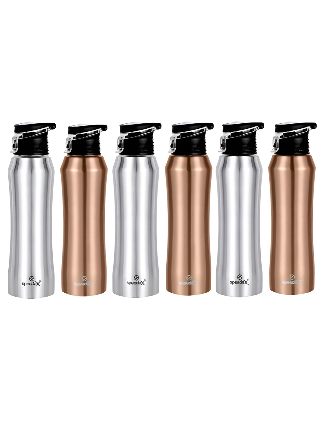 Speedex Silver-Toned & Copper-Toned 6 Pieces Stainless Steel Water Bottle - 1000 ml Each