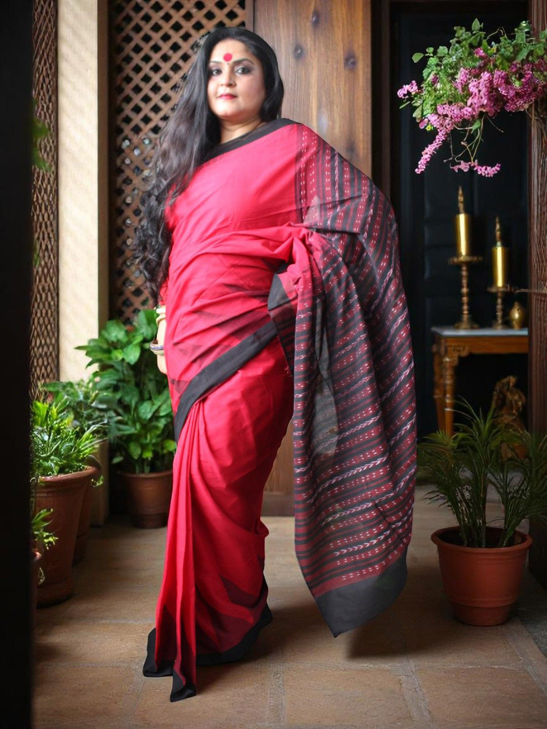 PRETANSHAH Pure Cotton Sambalpuri Saree