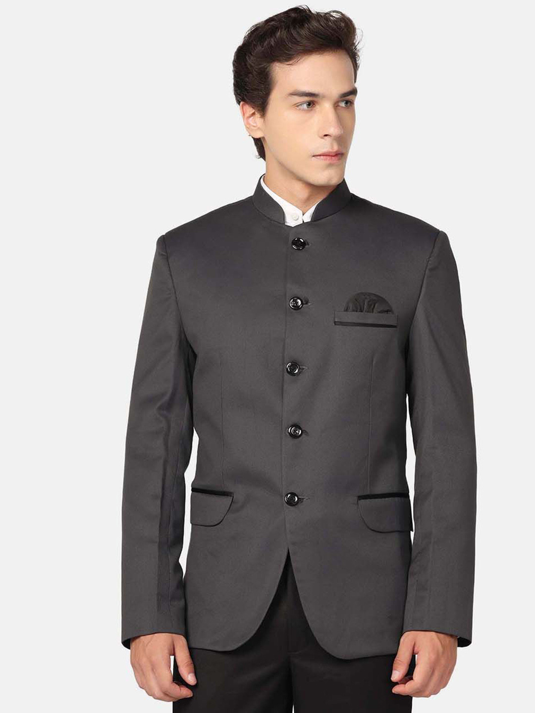 TAHVO Men Bandhgala 2 Piece Long Sleeves Suits