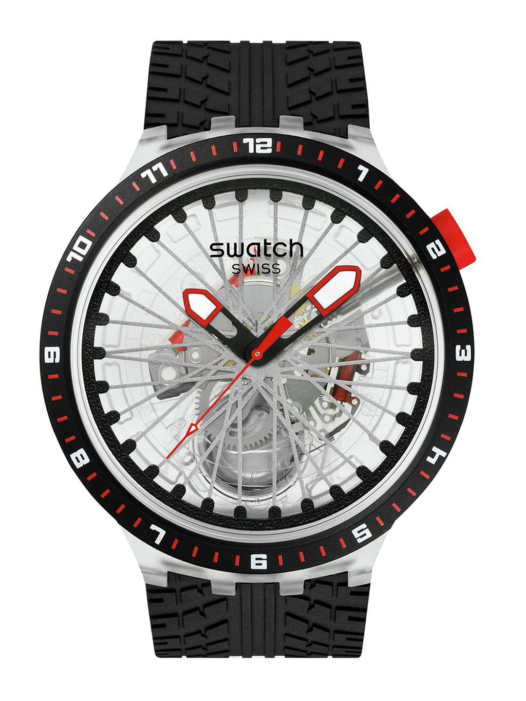 Swatch The Pilgrim- Tread On It Unisex Patterned Dial & Straps Analogue Watch SB05K103