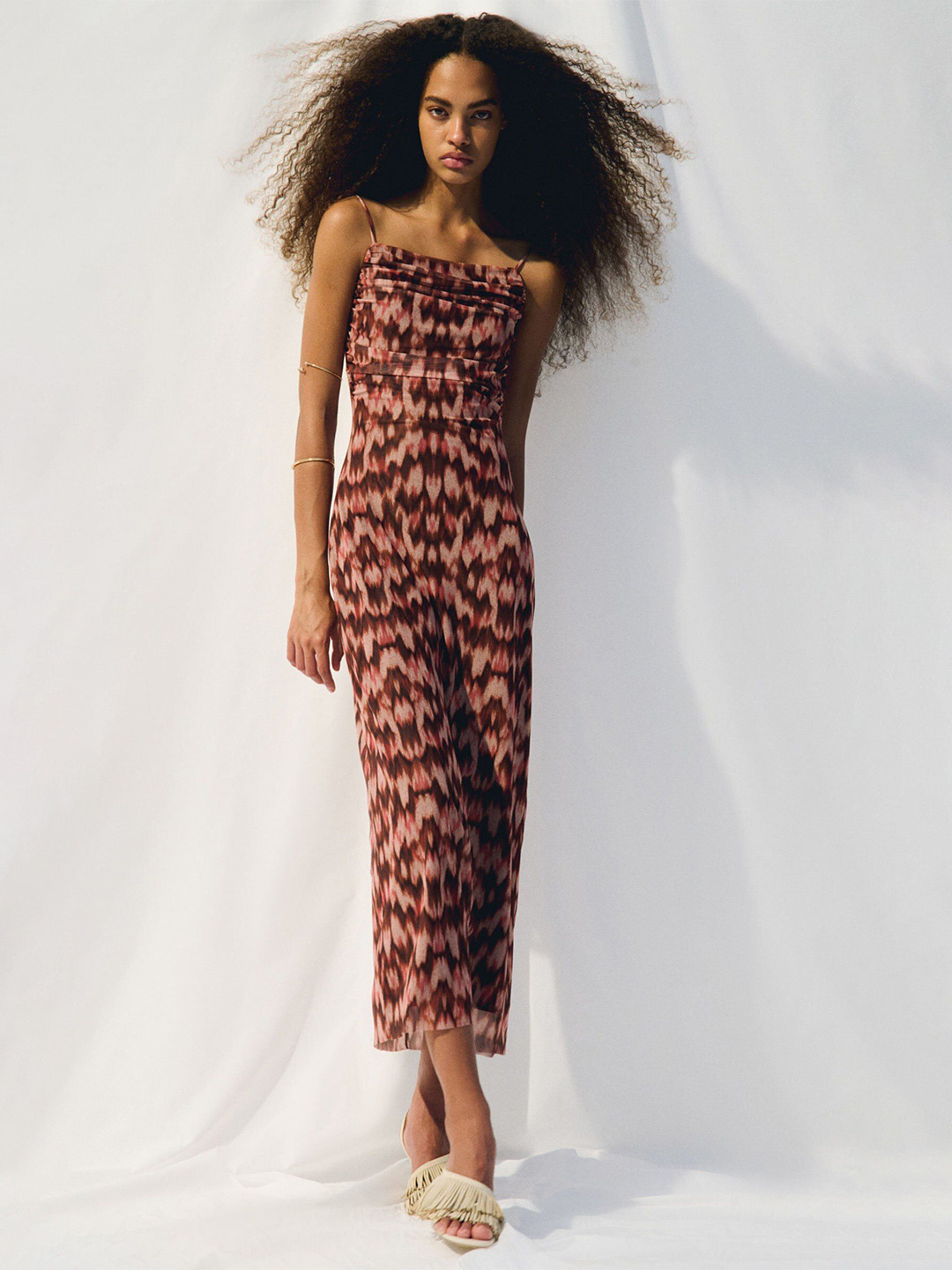 Buy H&M Draped Mesh Strappy Dress 1293195002 Dresses for Women