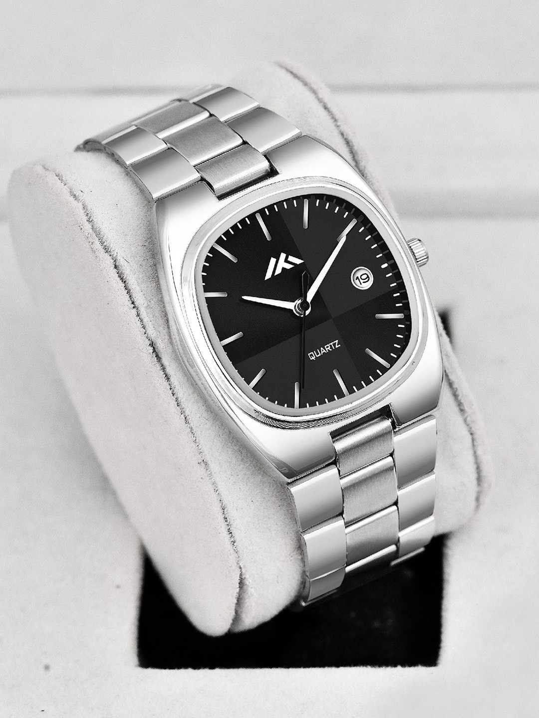 DOUBLERUN Men Stainless Steel Straps Analogue Multi Function Watch H05NMT-826