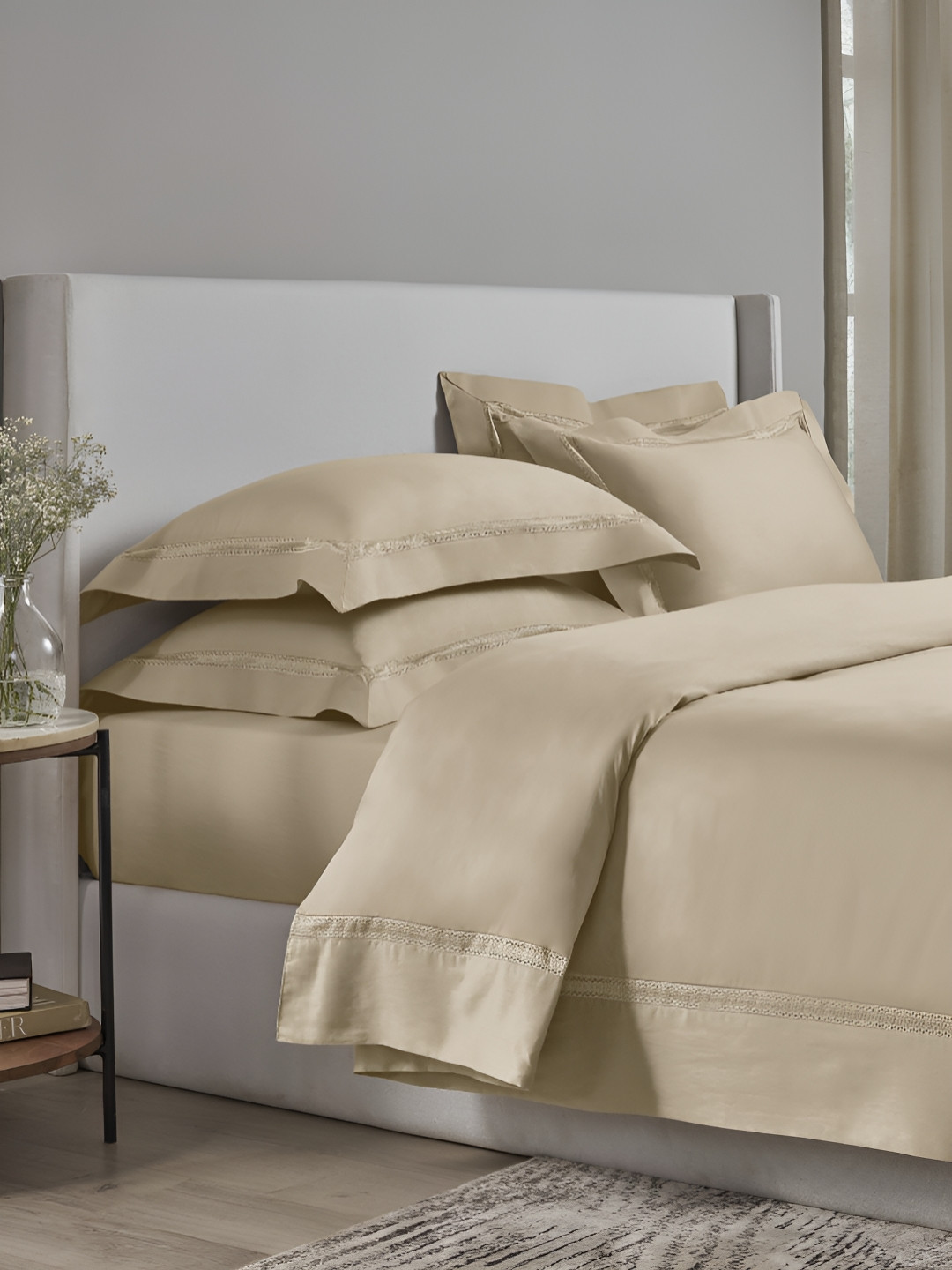 SANSAAR A DDECOR BRAND LIVE CONSCIOUSLY Brown King Size Duvet Cover - 2.28m x 2.74m