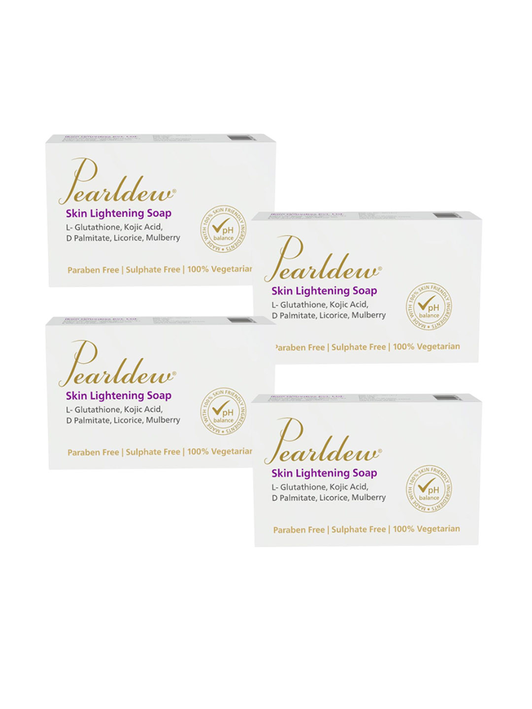 Pearldew Set Of 4 Pearldew Skin Lightening Soap - 75 g Each