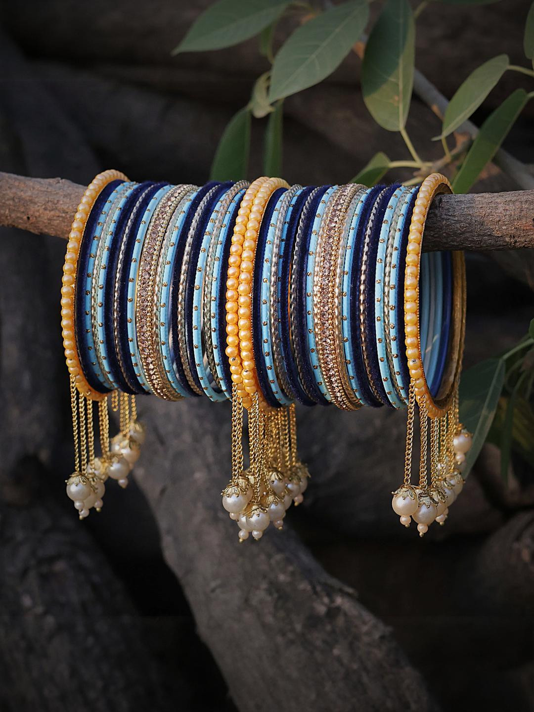 Amika Women Latkan Bangle Set Of 42