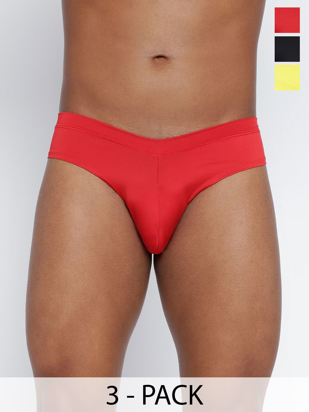 BASIICS by La Intimo Pack Of 3 Mid-Rise Basic Briefs BCSSS030C236