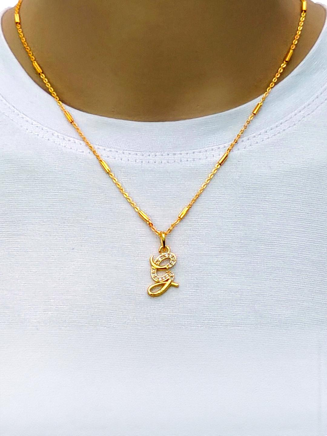 CLONEO Gold-Plated Quirky G Letter Chain