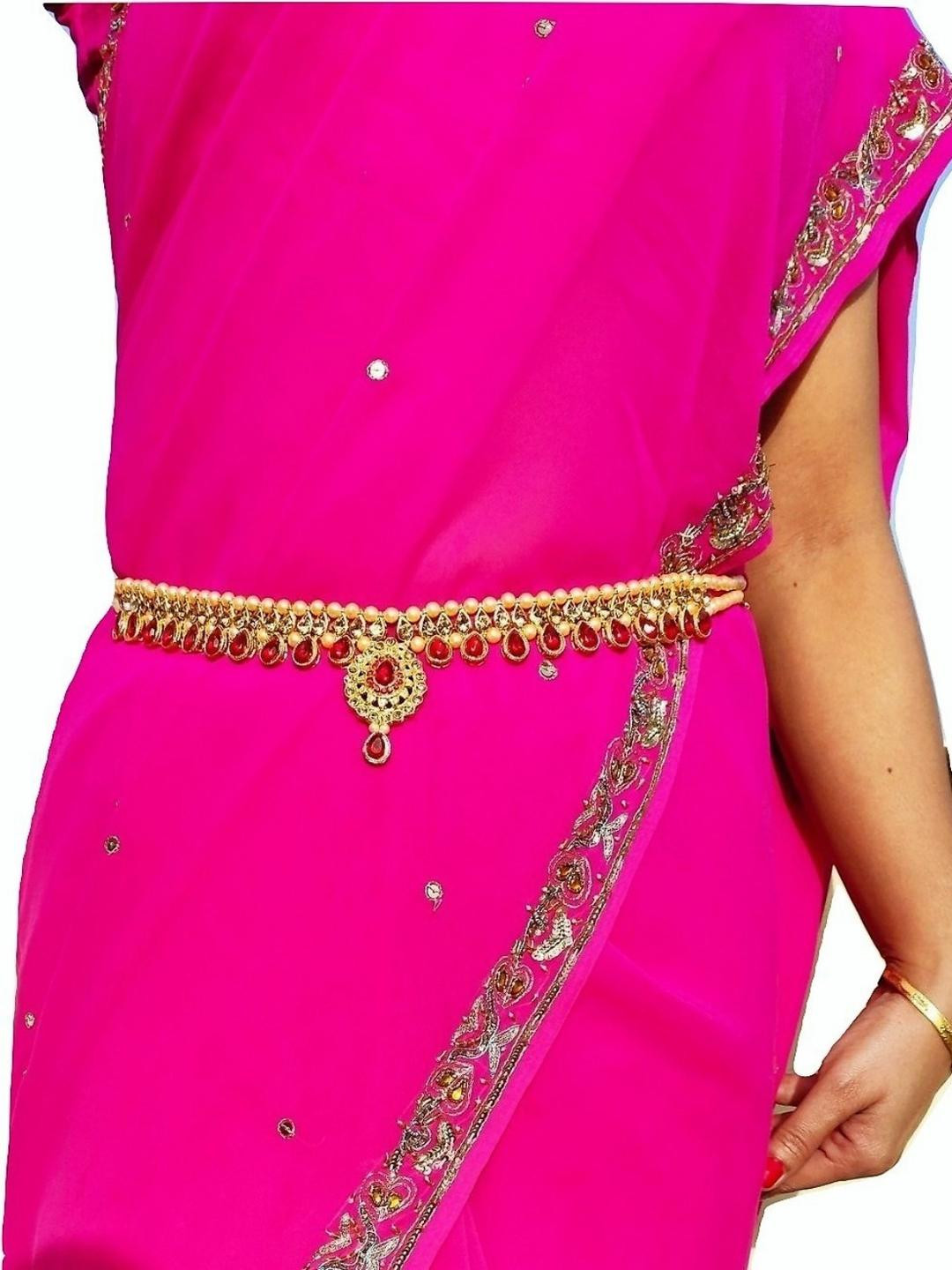 WomenSky Women Red Saree Accessories