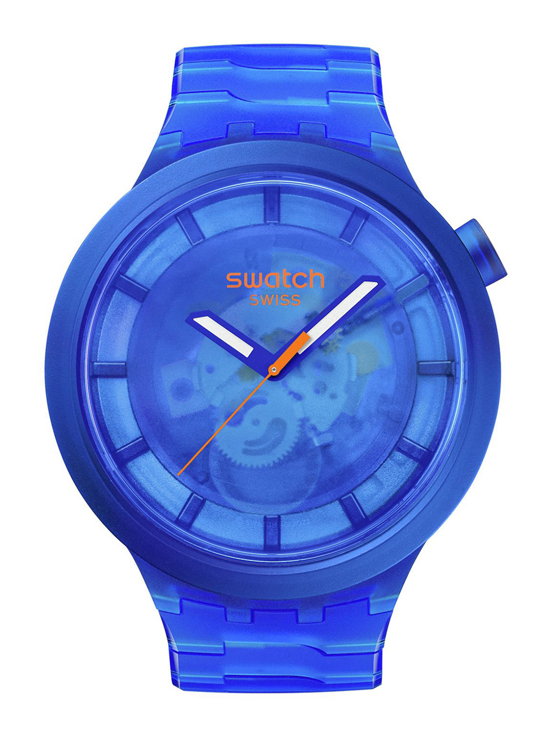 Swatch Unisex Skeleton Round Dial & Ceramic Straps Analogue Watch SB05N116