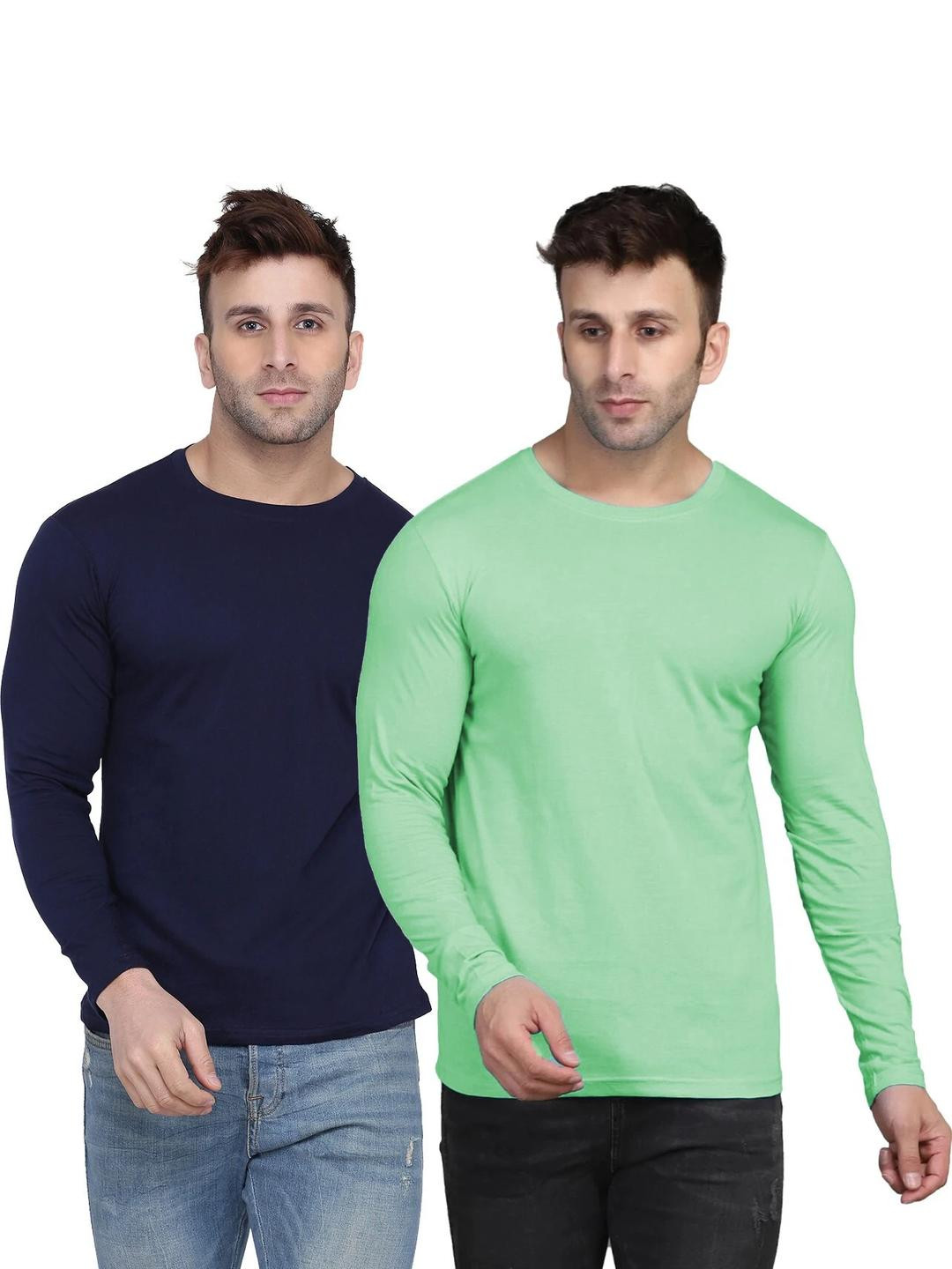 Kroptee Pack of 2 Men Regular T-shirt