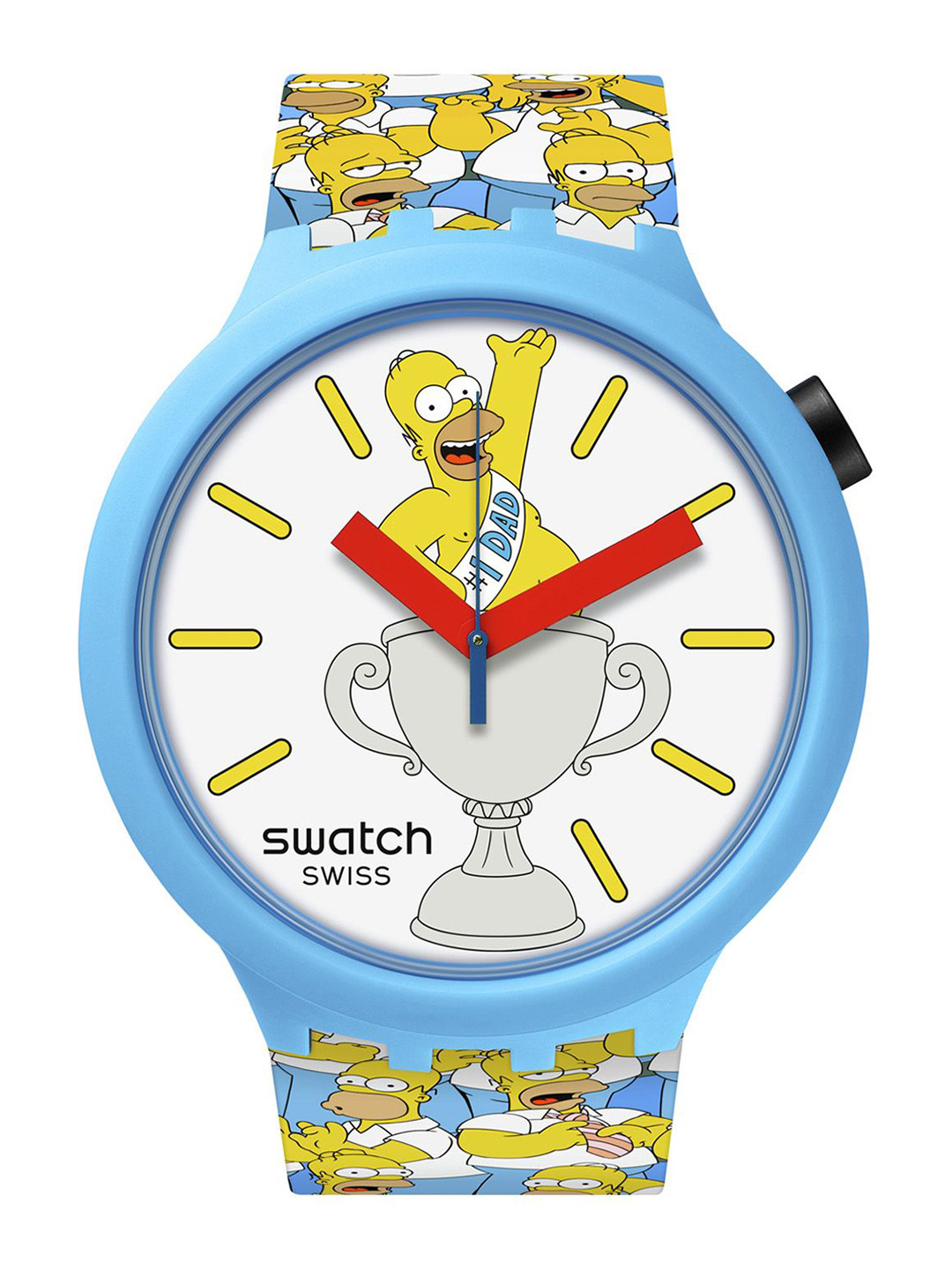 Swatch Best Dad Ever Boys Printed Dial & Straps Analogue Watch SB05Z100
