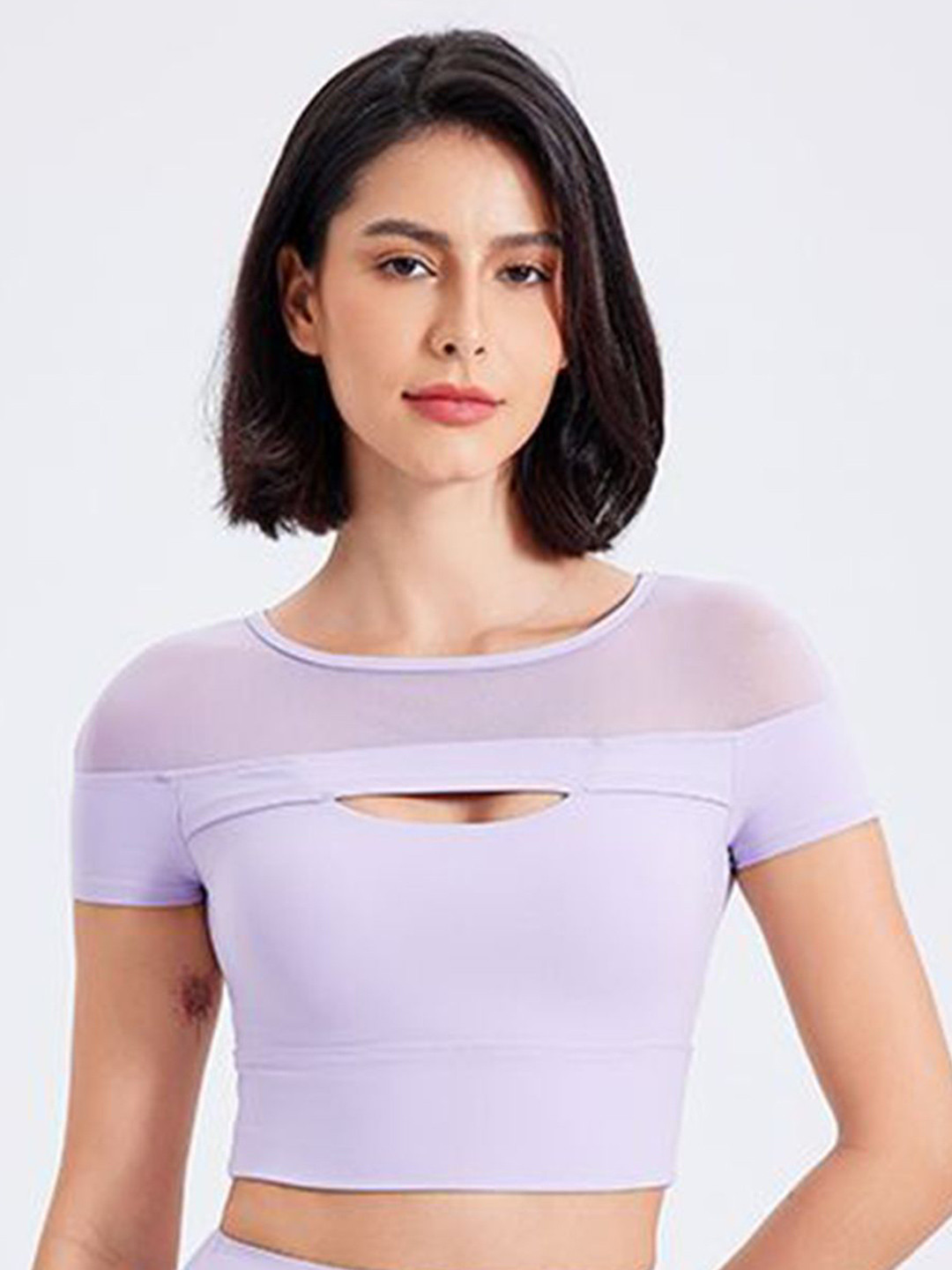 LULU & SKY Women Cut-out Crop Top