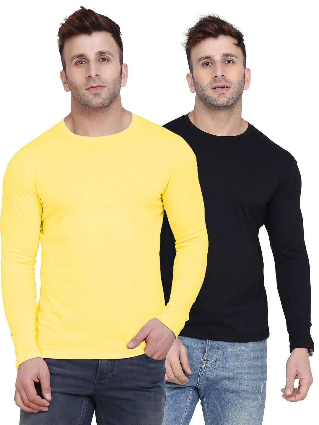 Kroptee Pack of 2 Men Regular T-shirt