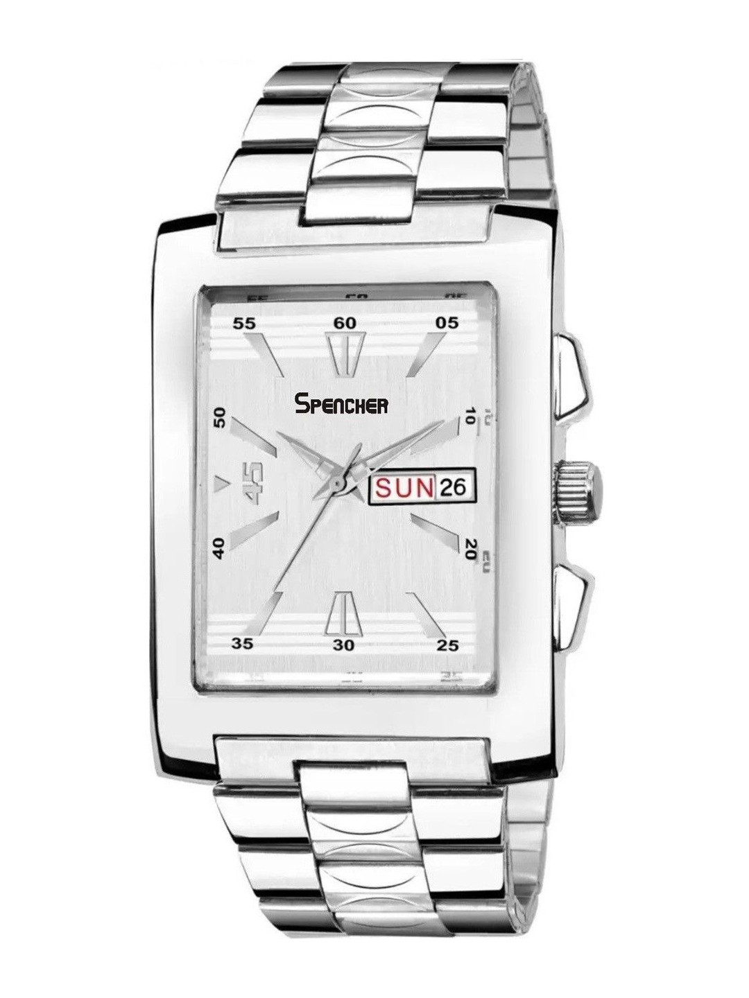 SPENCHER Men Stainless Steel Straps Round Reset Time Analogue Watch Spencher
