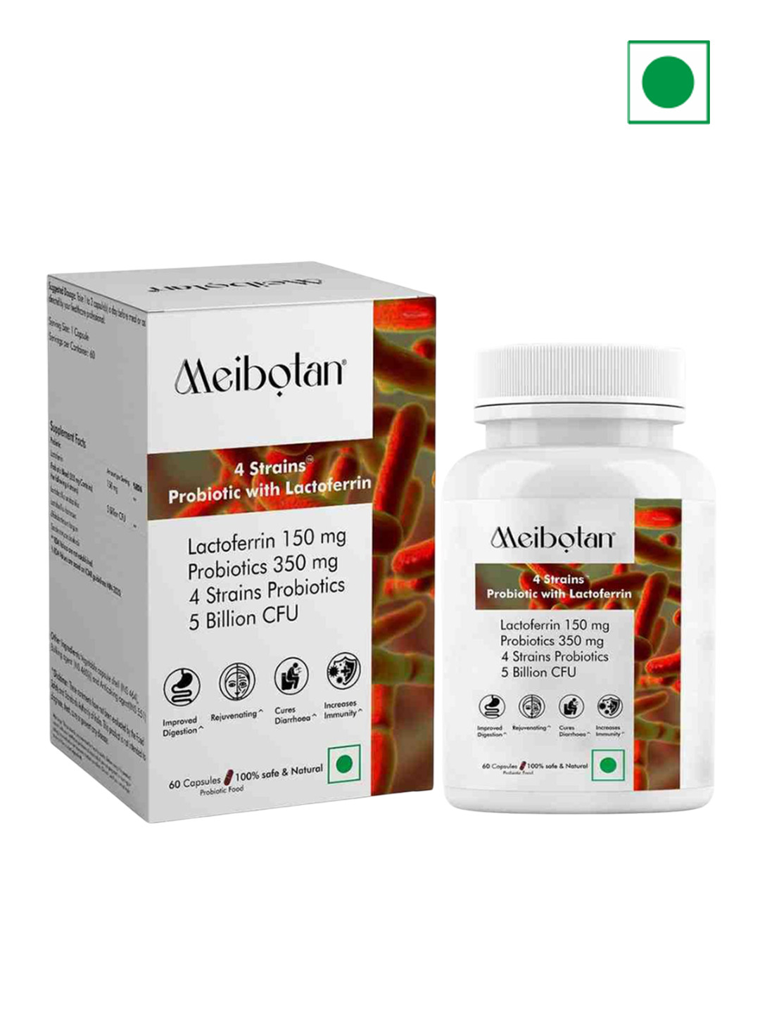 Meibotan 4 Strains Lactoferrin With Probiotics Capsules - 60 Capsules