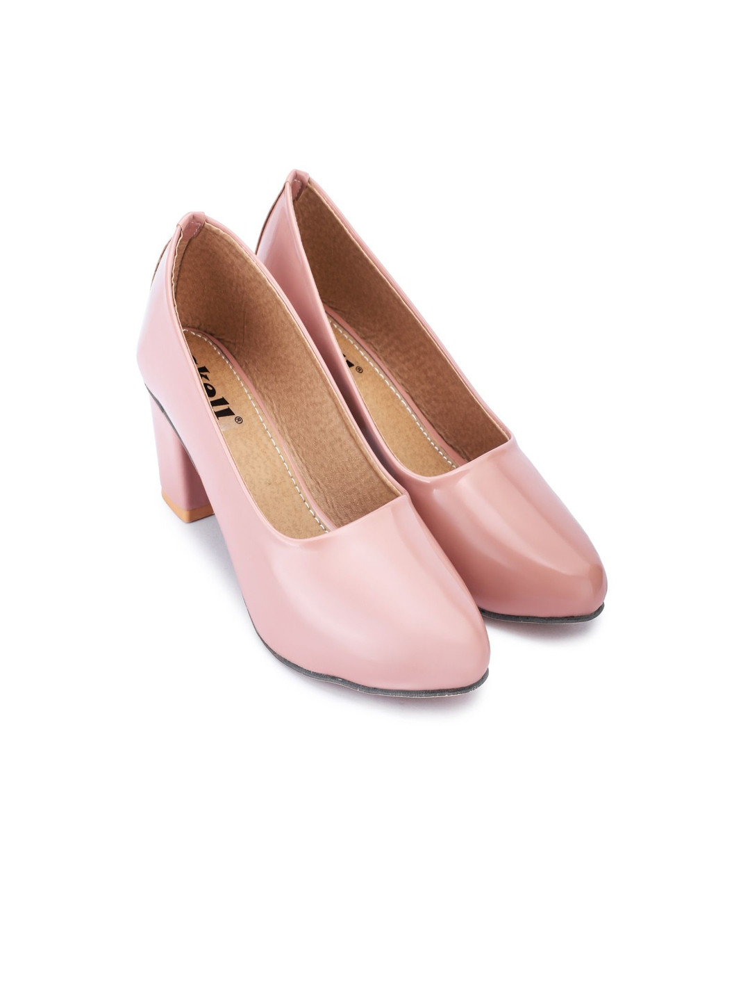 SKOLL Women Block Pointed Toe Block Pumps