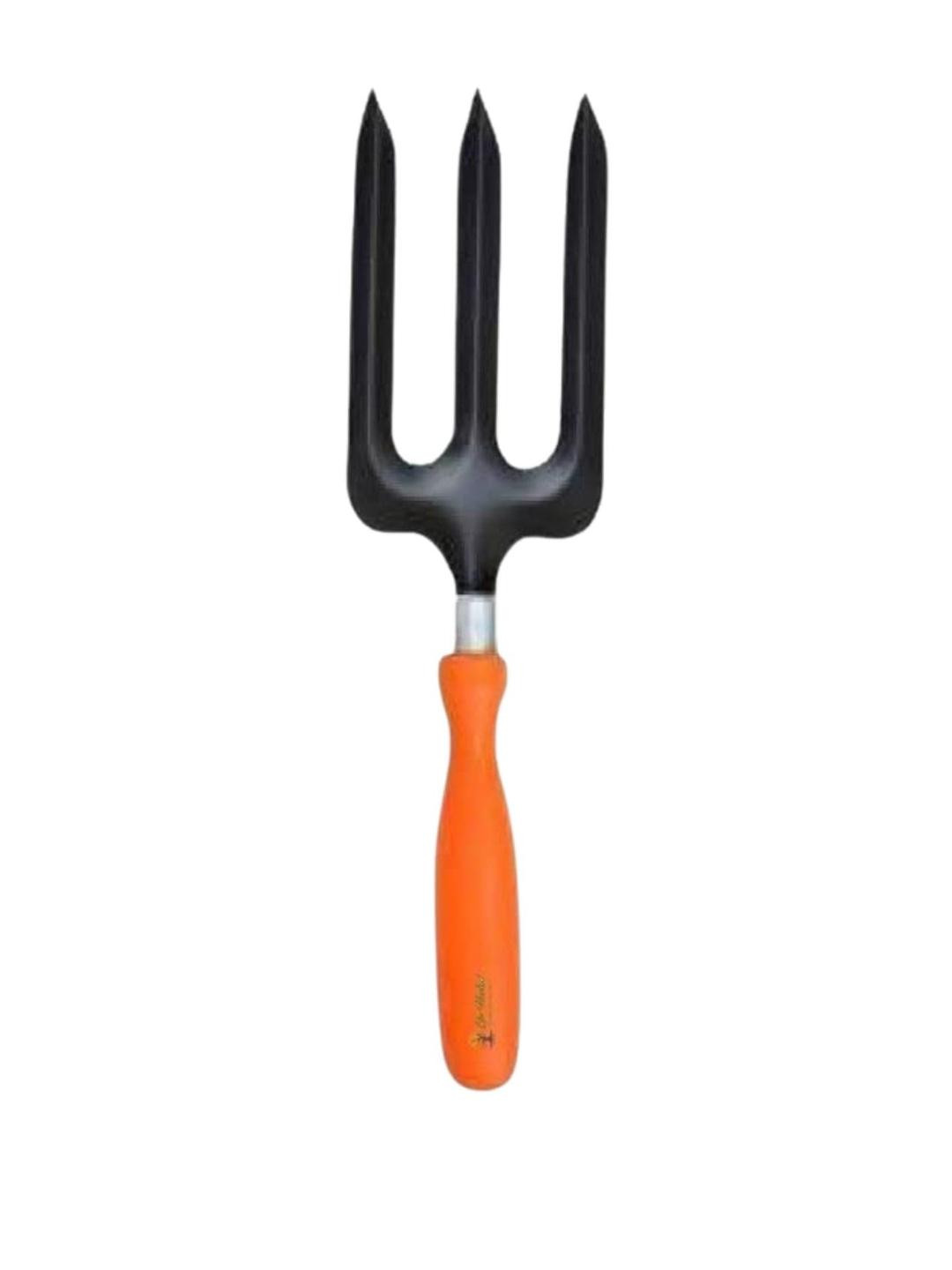 Go Hooked Orange & Black Heavy-Duty Rust-Resistant Ergonomic Metal Garden Fork