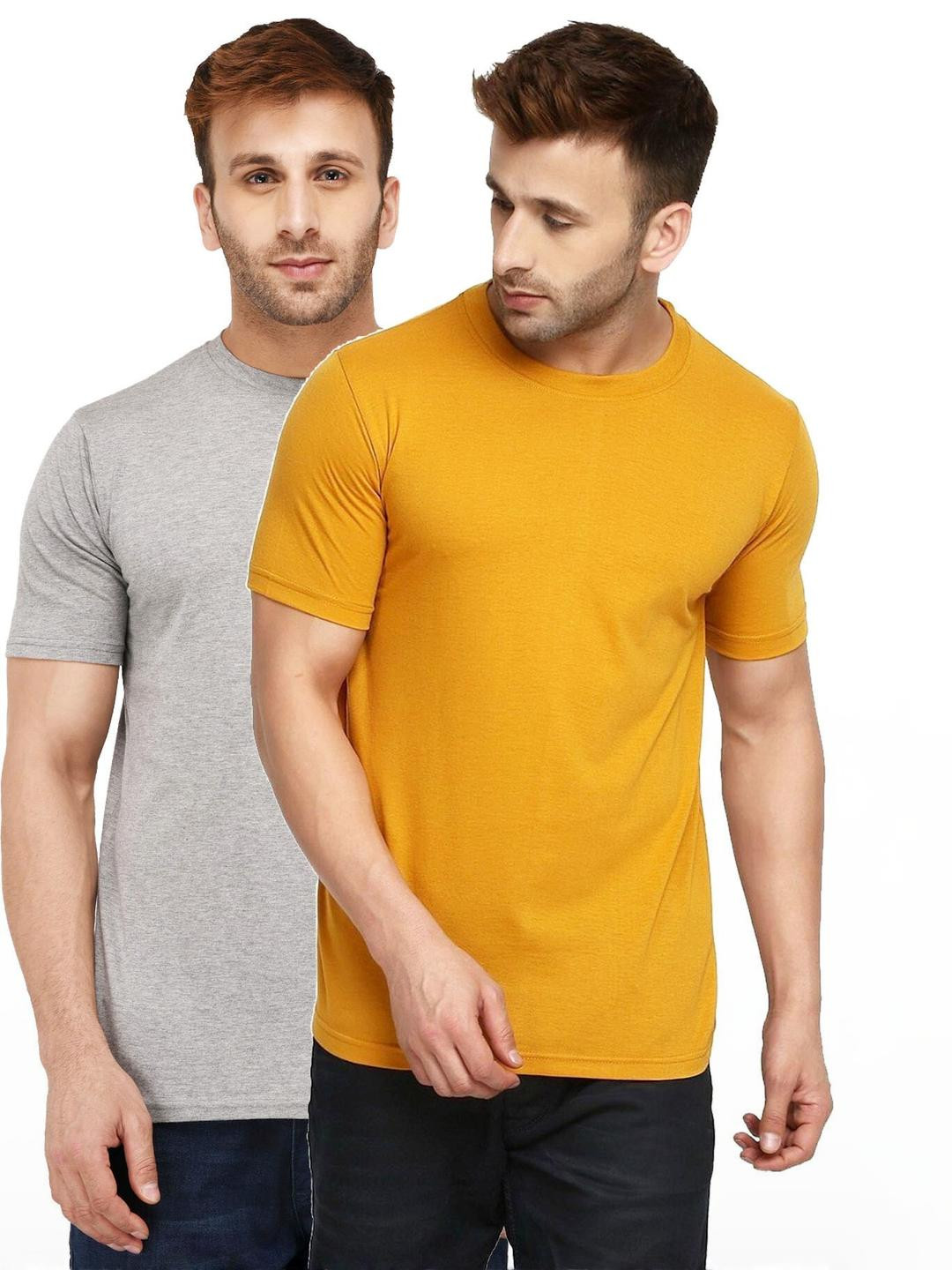 Kroptee Grey Cotton Tshirts