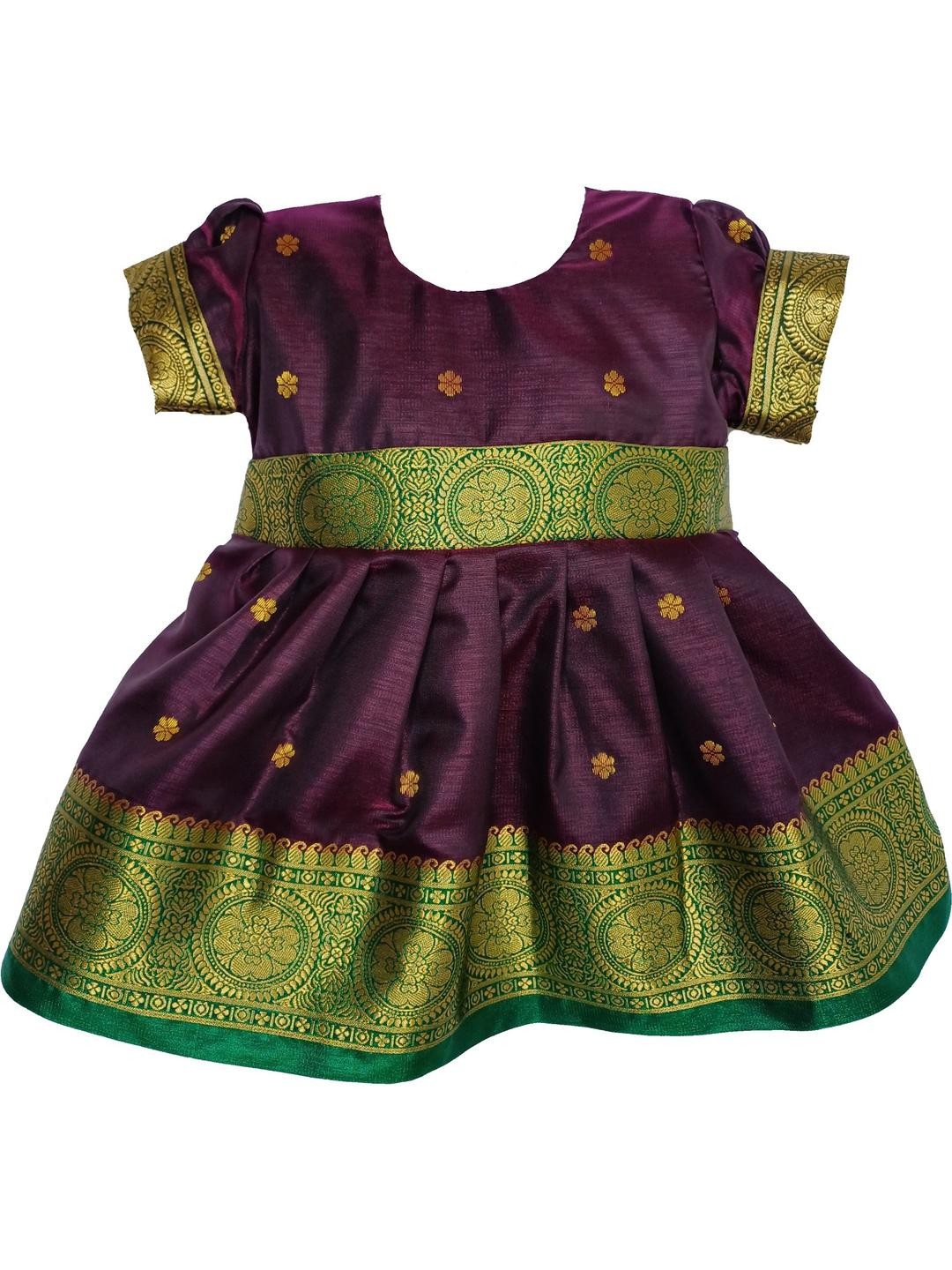 Mom and Me Maroon Cotton Dresses