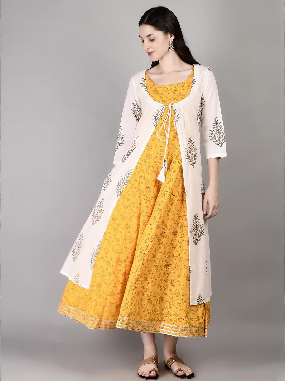 PALASH Women Yellow Kurtas