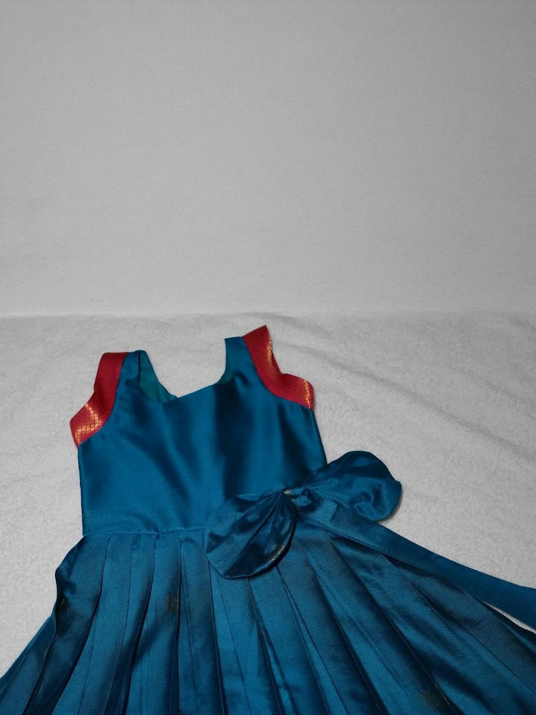 Little Love Kids Couture Blue Silk Dresses