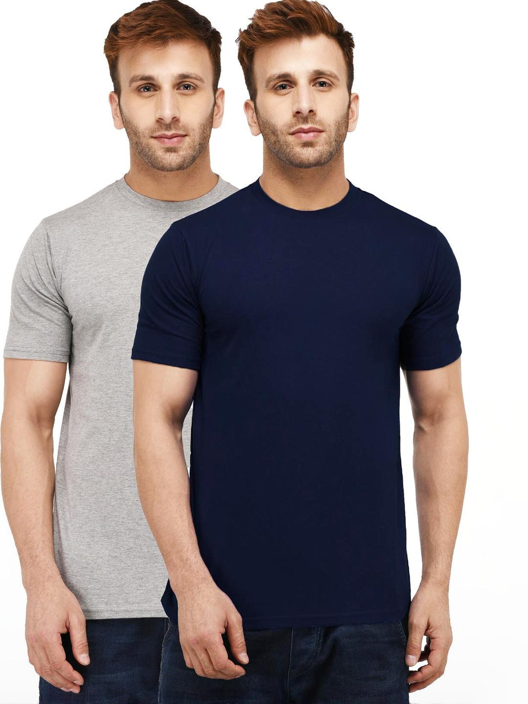 Kroptee Blue Cotton Tshirts