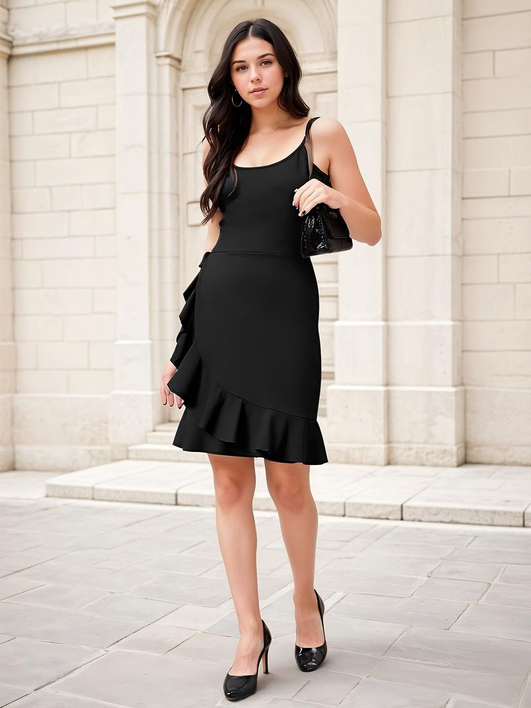 Stylecast X Kotty Women Solid Bodycon Scoop Neck Regular Dress