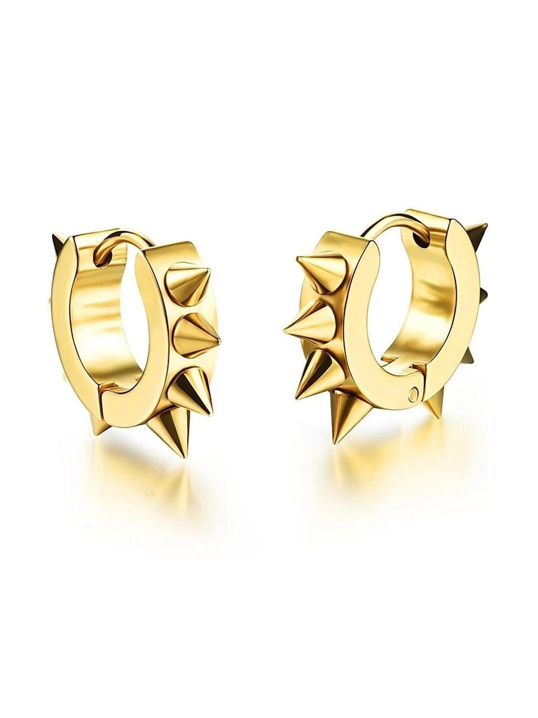 Vaiseema Gold Plated Circular Spike Earrings