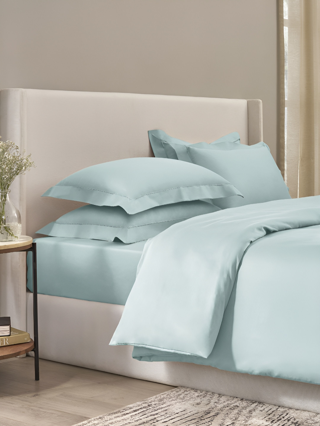 SANSAAR A DDECOR BRAND LIVE CONSCIOUSLY Blue King Size Duvet Cover - 2.28m x 2.74m