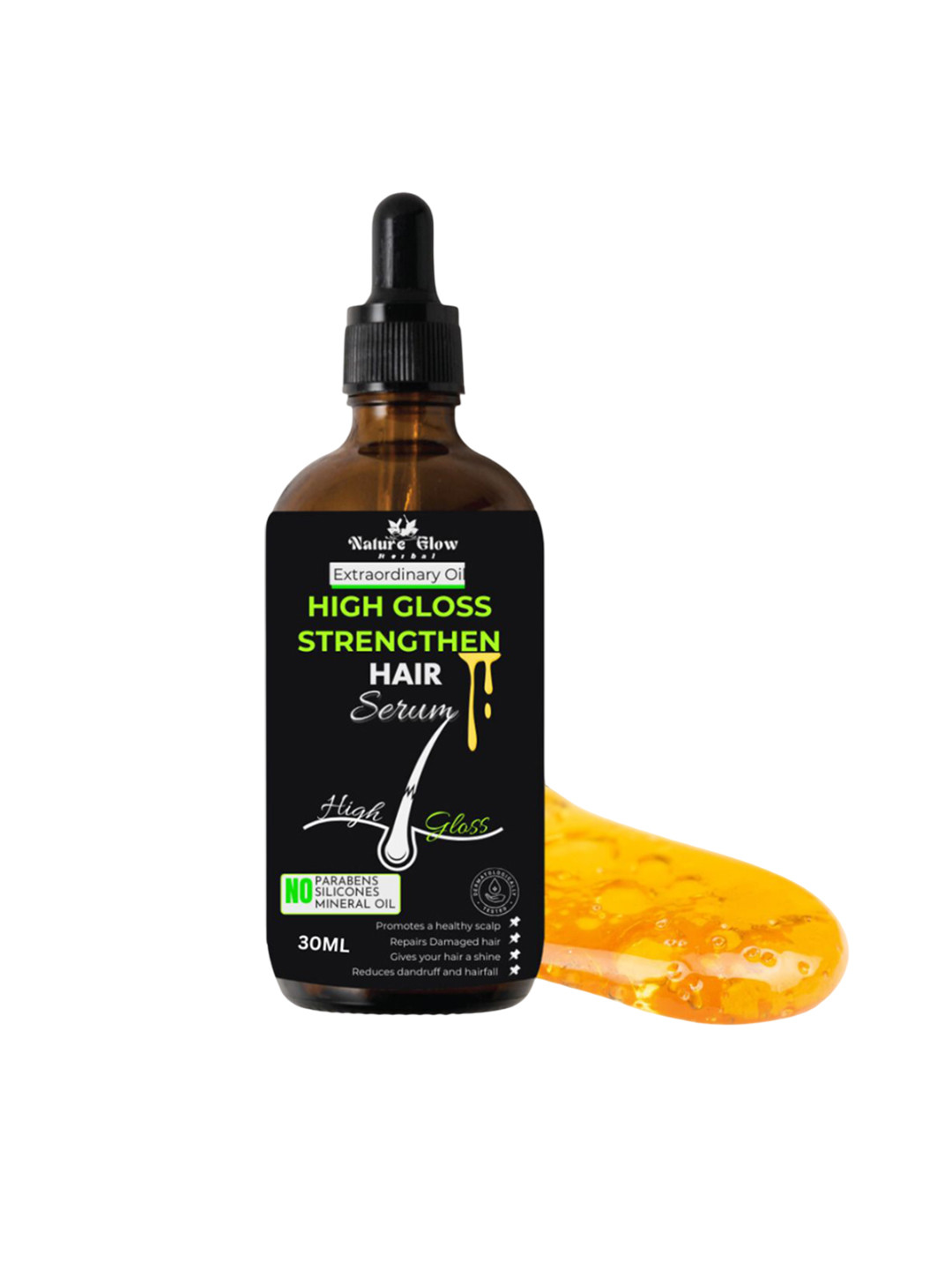 Nature Glow Herbal High Gloss Strengthen Hair Serum - 30 ml