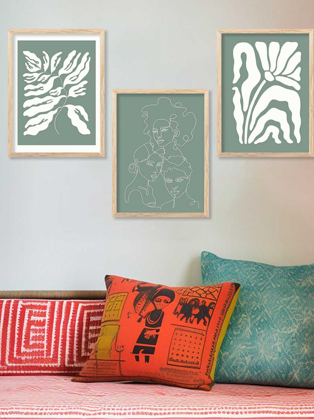 WALLLANE 3 Piece Abstract Wall Paintings