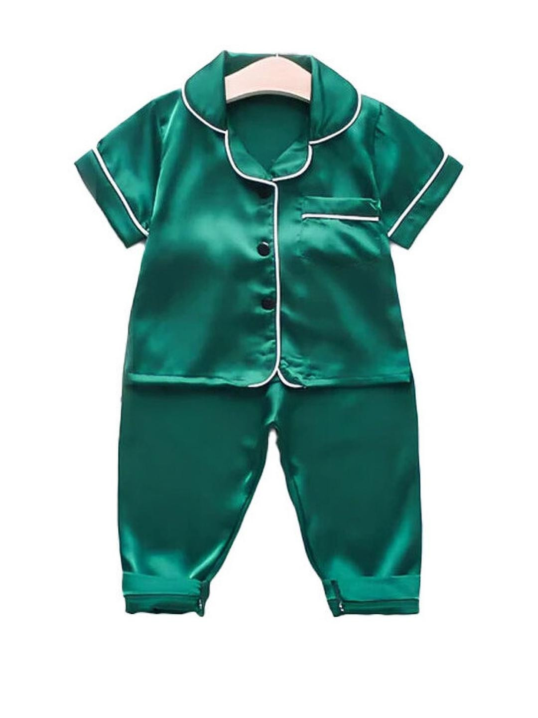 Kwikk Green Kids Clothing Set With Shirt & Pyjamas