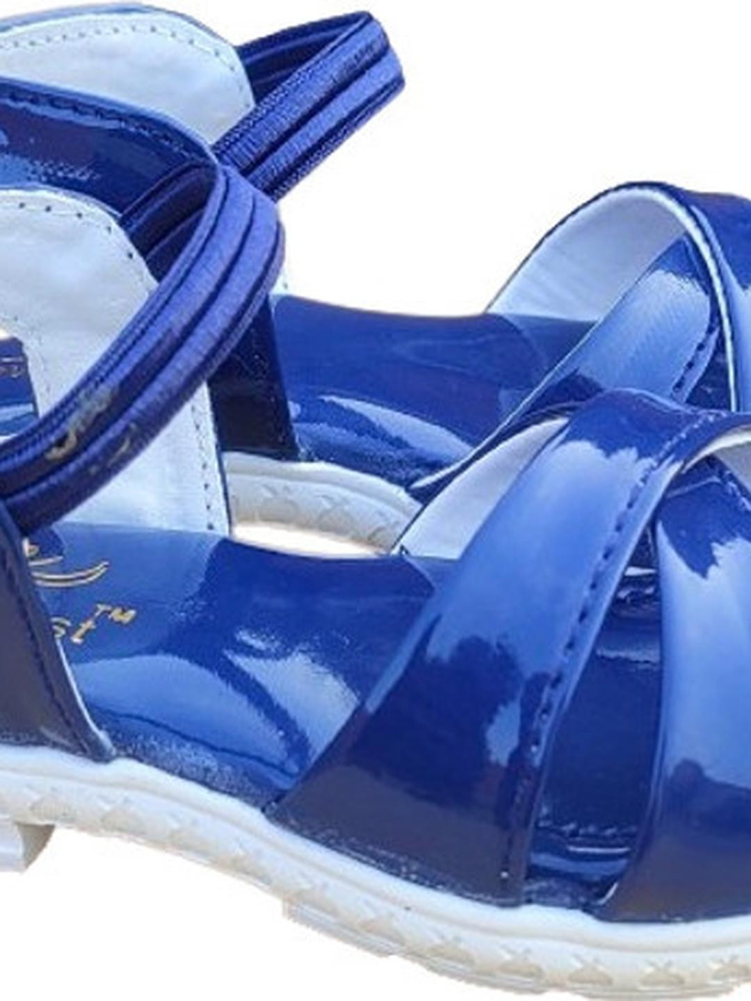 NEW LATEST Girls Leather Blue Sling Back Flats