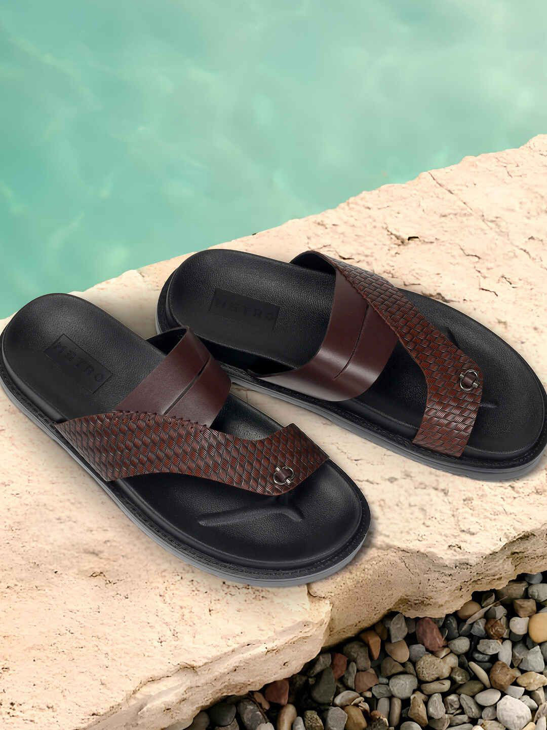 Metro Men Leather Comfort Sandals