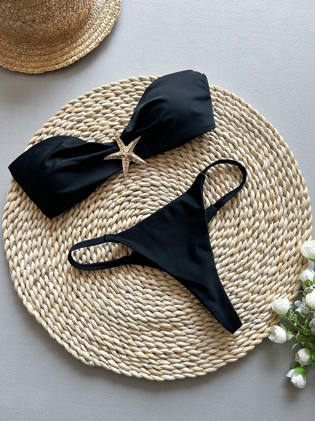Miss Mosa By Akanksha  Sea Summer Bikini In Black