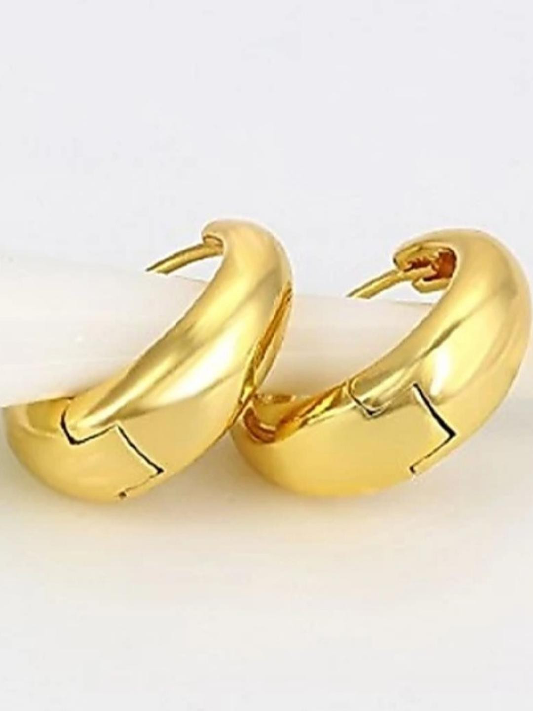 Vaiseema Gold Circular Western Hoop Earrings