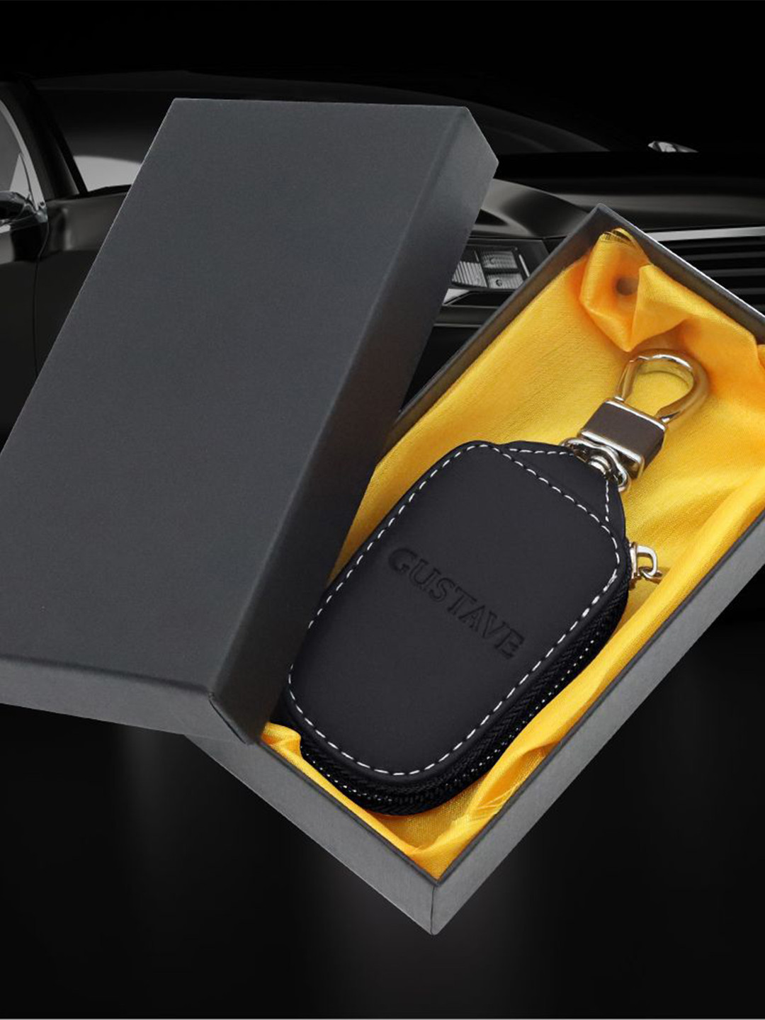 Palay Unisex Leather Key Chain With Cover Wallet