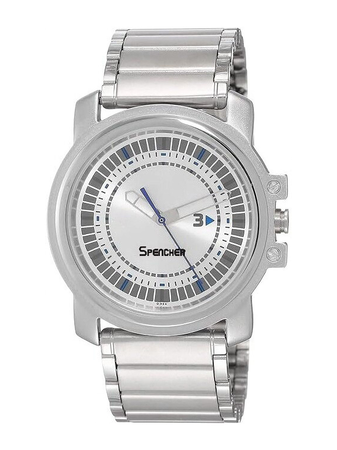 SPENCHER Men Brass Dial & Stainless Steel Bracelet Style Straps Watch SW 3039SM03