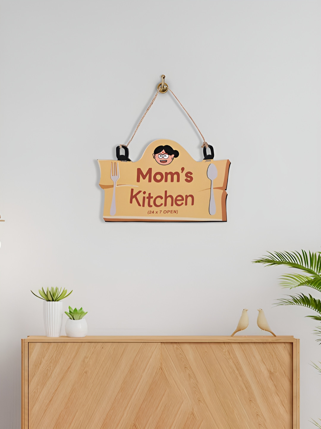 Kuber Industries Inspirational Quotes Wood Glossy Hanging Hall Wall Hangings-7.5In