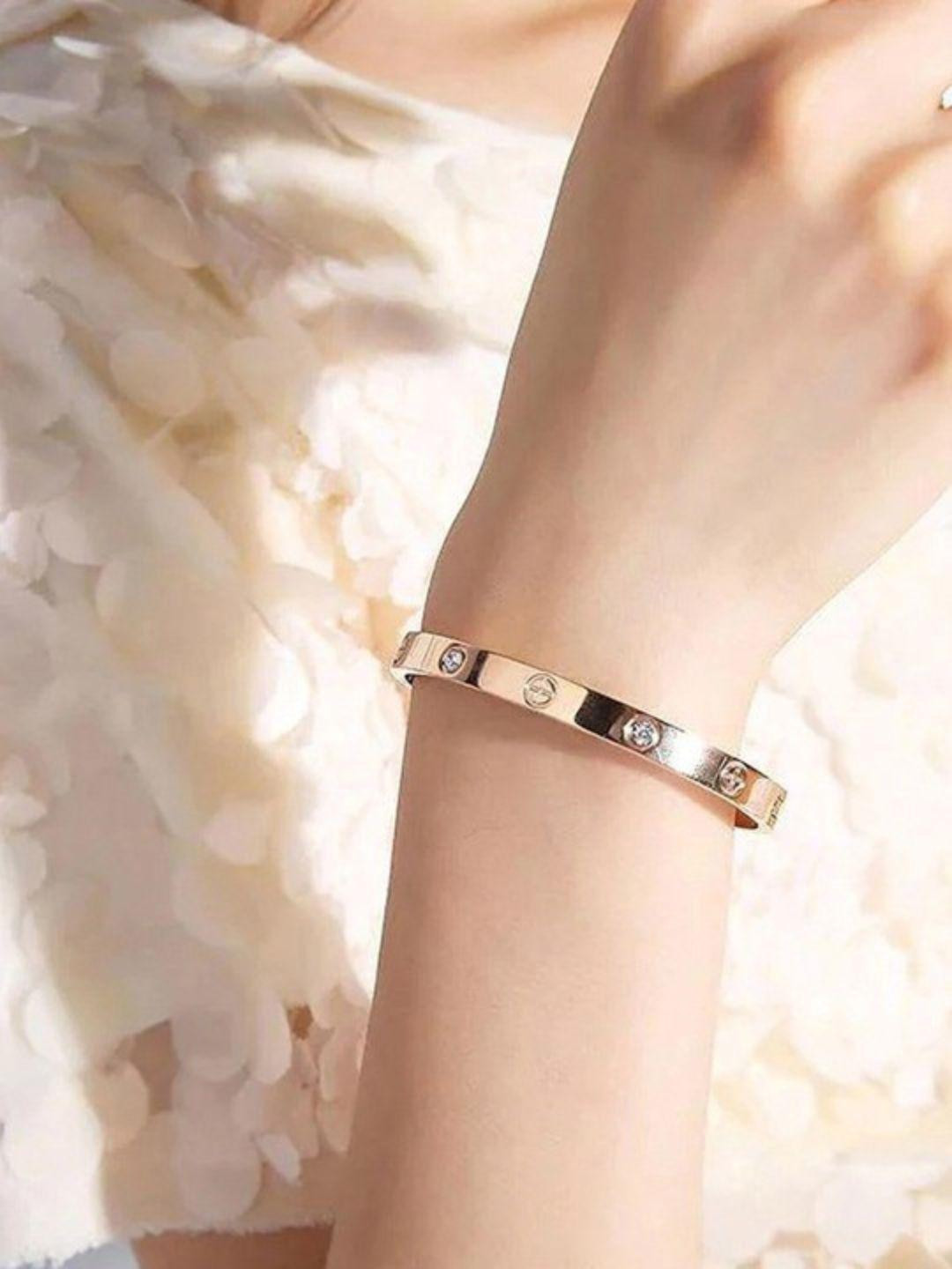 Tipsy closet Rose Gold-Plated Stainless Steel Bracelet