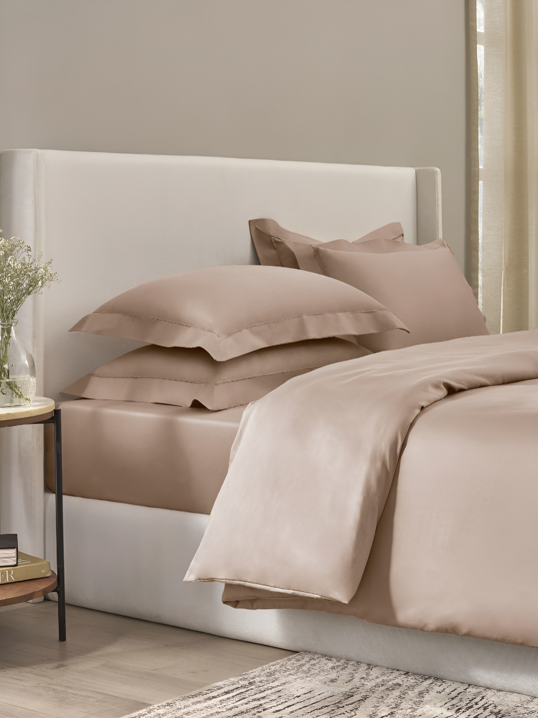 SANSAAR A DDECOR BRAND LIVE CONSCIOUSLY Cream King Size Duvet Cover - 2.28m x 2.74m