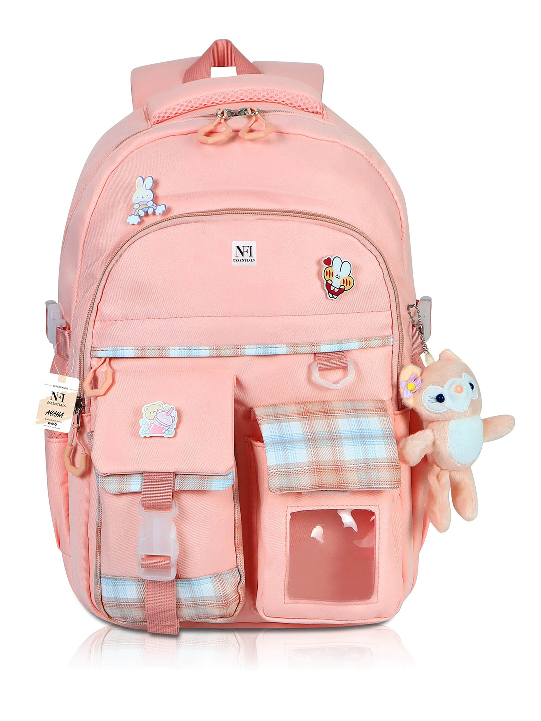 NFI essentials Women Non-Padded Backpack With Keychain