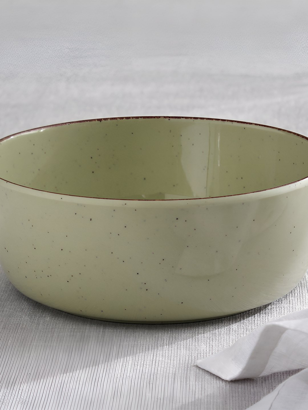 Home Centre Green Glossy Easy To Clean Serving Bowl 750ml