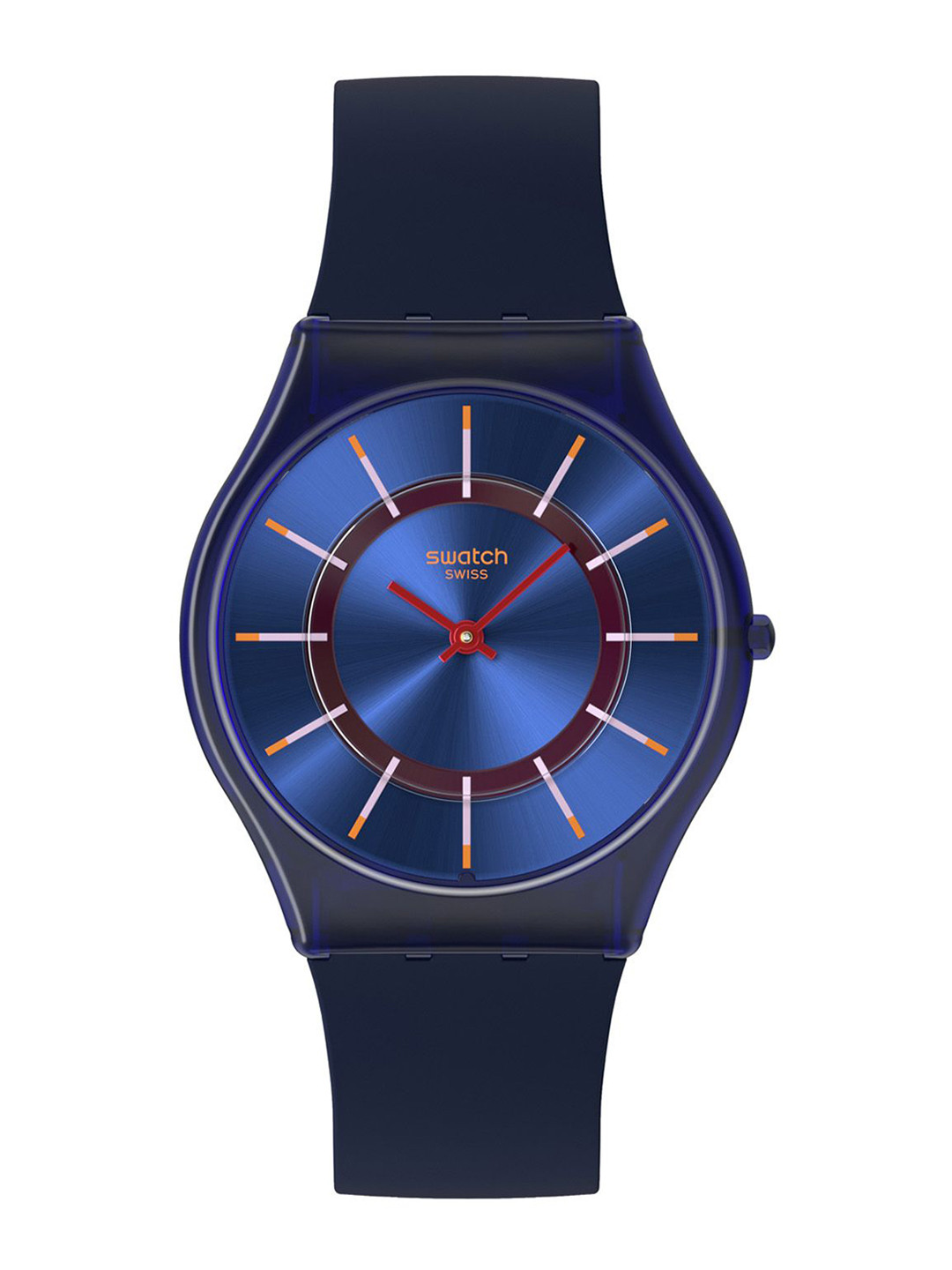 Swatch Unisex Mother of Pearl Dial & Straps Analogue Watch SS08N117